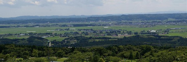 高台から見た田尻地域（宮城県大崎市）