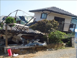 被害の大きかった益城町宮園地区