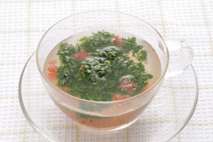 モロヘイヤの冷製スープの写真