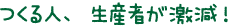 つくる人、生産者が激減!