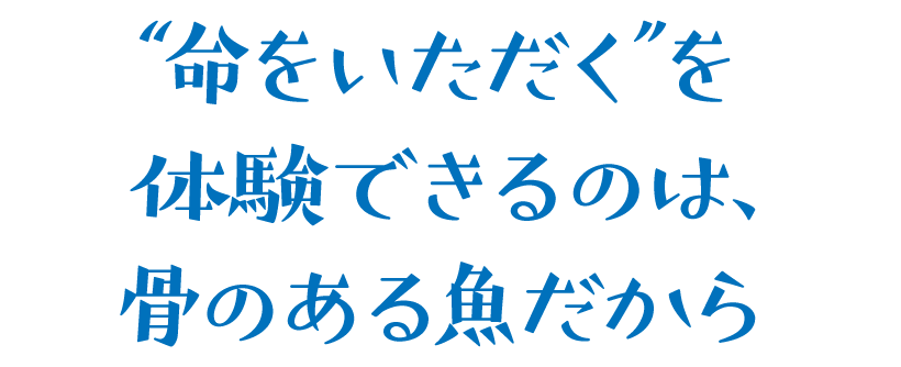“命をいただく”を体験できるのは、骨のある魚だから