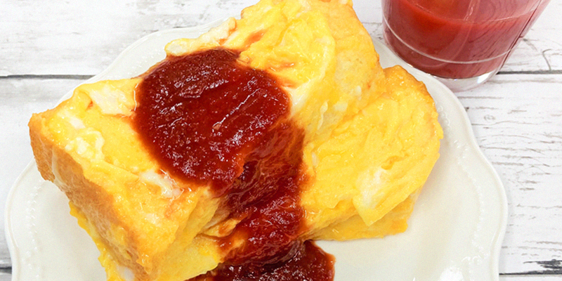 ケチャップ好きのためのたまごトースト