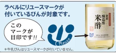 リユースびんは、このマークが目印！