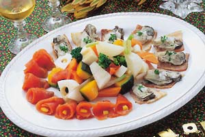 魚介と野菜のアンティパストの写真