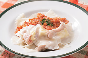 ラビオリ風ミートソースの写真