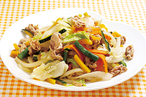 夏野菜ゆずぽん炒めの写真