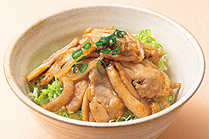 そぎ切りで時短！鶏モモ照り焼き丼の写真