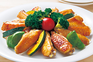 オーブントースターで手羽中チキンガーリック味の写真