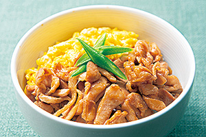 卵と鶏の二色丼の写真