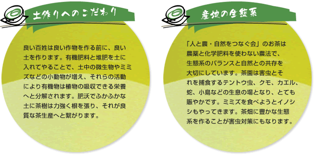 土作りへのこだわり 産地の生態系