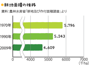 耕地面積の推移