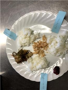 3種類の米を食べ比べ