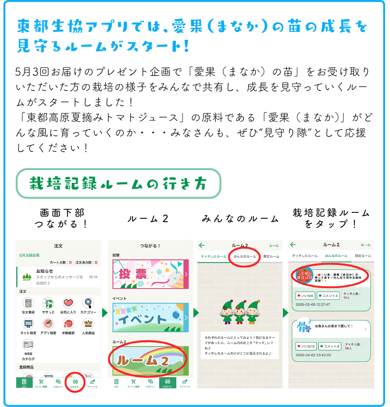 トマト俱楽部アプリルームへの行き方