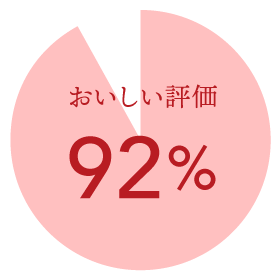 おいしい評価92%