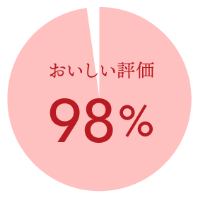 おいしい評価98%